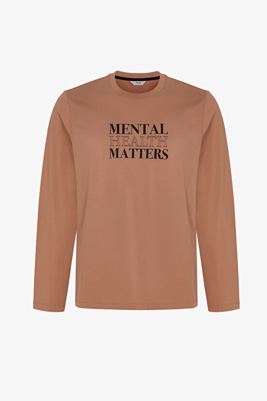 Erkek Clear Mind Geometrik Desenli Pantolon Uzun Kollu Pijama Takımı - 2