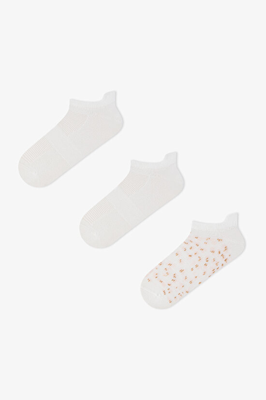 3 Pairs Seamless Toe Sports Microfiber Leopard Patterned Pull-Tab Footie Socks - 1