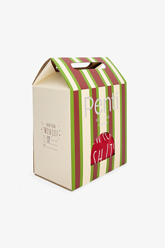 Red Man Checkered Crew Neck Oversize Pajama Set - 7