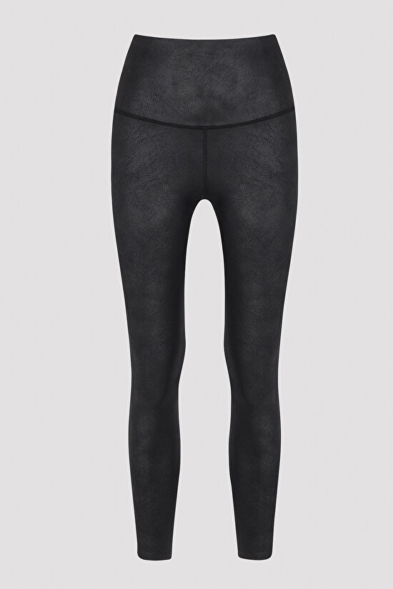 Black Miracle Pop Up Leather Legging - 5