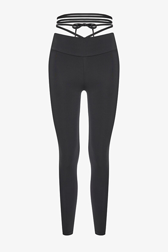 Strappy Siyah Tayt - 8