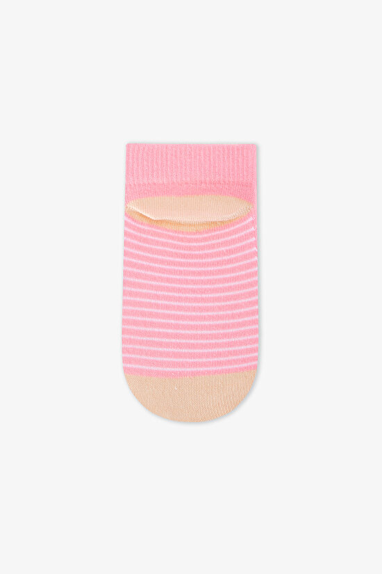 Pembe - Gri Kız Çocuk Avo-Cardio 4'lü Patik Çorap - 5