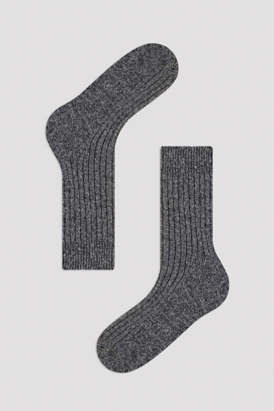 Gri Erkek Soket Çorap - 1