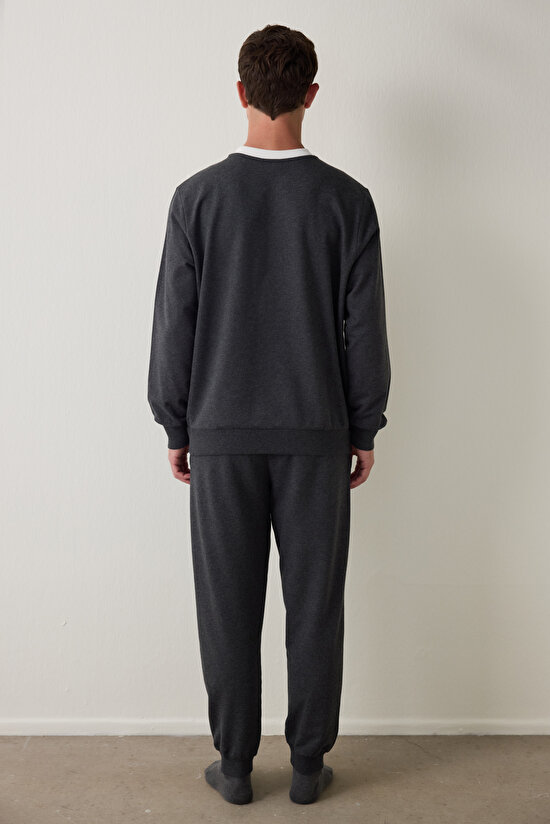 Melanj Racer Erkek Oversize Pamuklu Pijama Takımı - 6