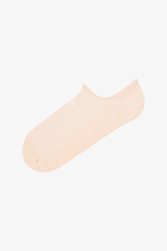 3 Çift Pamuklu Mini Kurdele Desenli Burun Dikişsiz Sneaker Çorap - 4