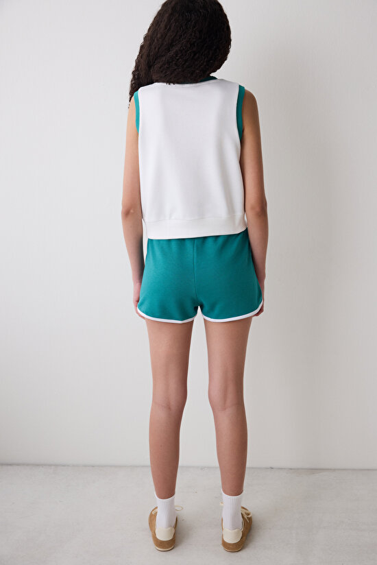 Krıık Beyaz Slogan Baskılı Retro Yelek - 8