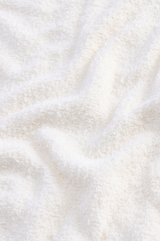 White Crew Neck Oversize Crop Sweatshirt - 9