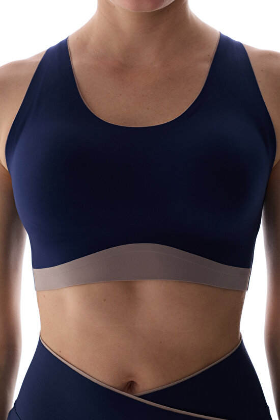 Lacivert Contrast Zero Feel Spor Sütyeni - 4