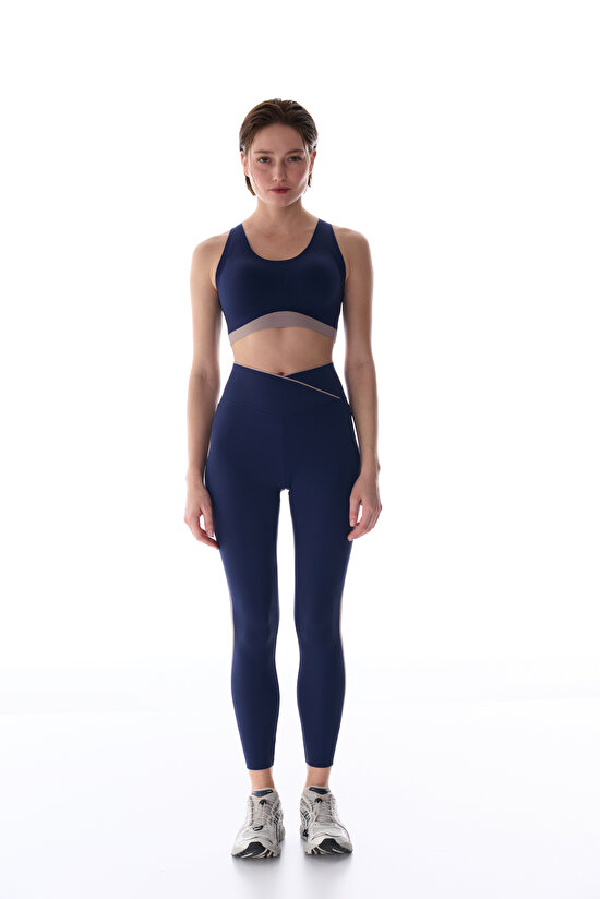 Lacivert Contrast Zero Feel Spor Sütyeni - 6