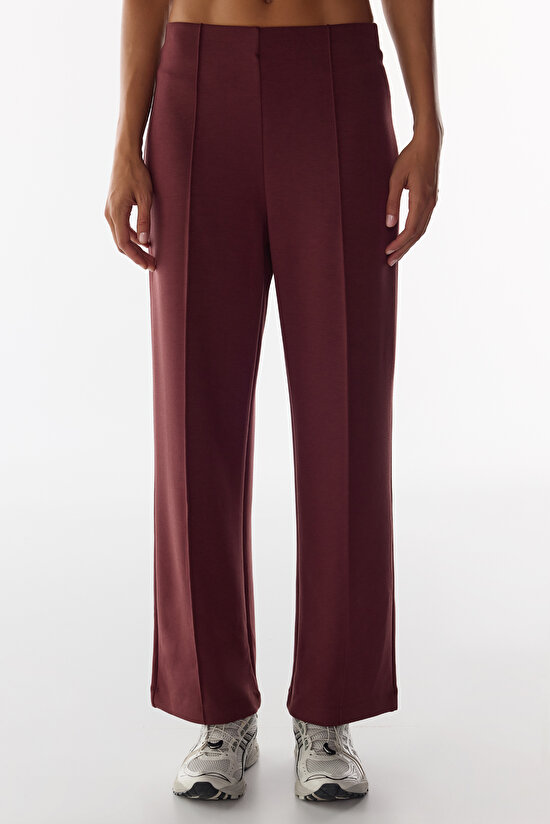 Brown New Wide Leg Nervour High Waist Trousers - 2