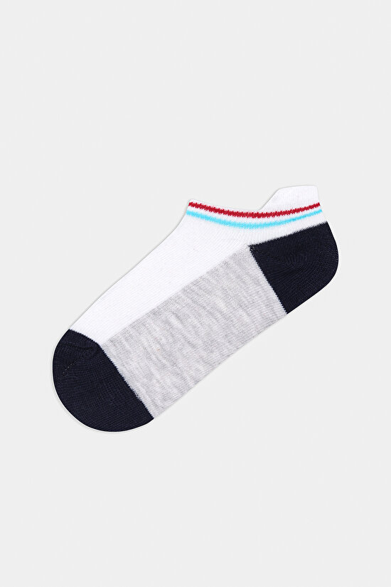 Erkek Çocuk Colorful Stripe Çok Renkli 4lü Patik Çorap - 3