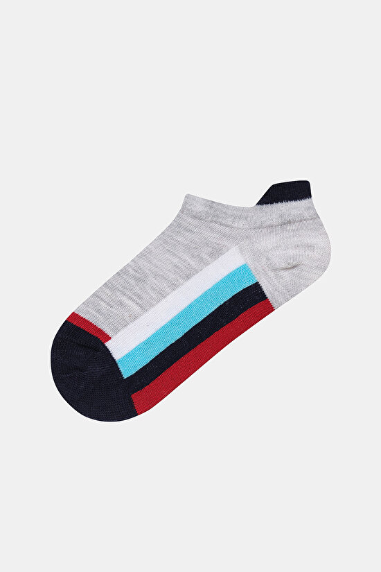 Erkek Çocuk Colorful Stripe Çok Renkli 4lü Patik Çorap - 5