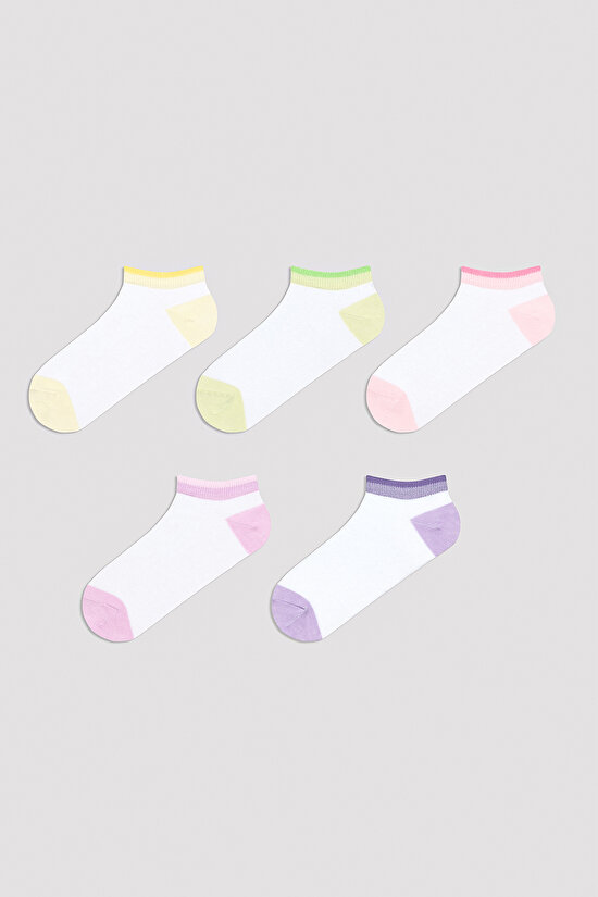 Colored Detail 5in1 Liner Socks - 1