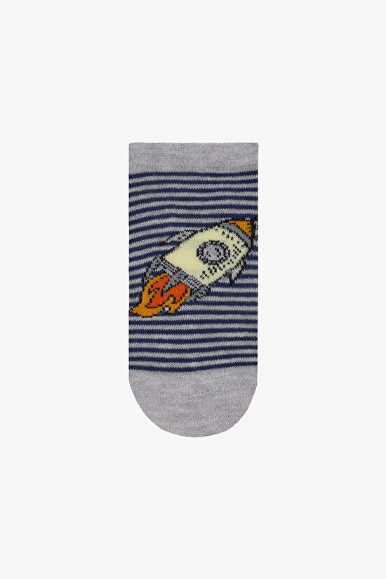Boys Space Fun Multi Colour 3in1 Liner Socks Boys Space Fun Multi Colour 3in1 Liner Socks - 4