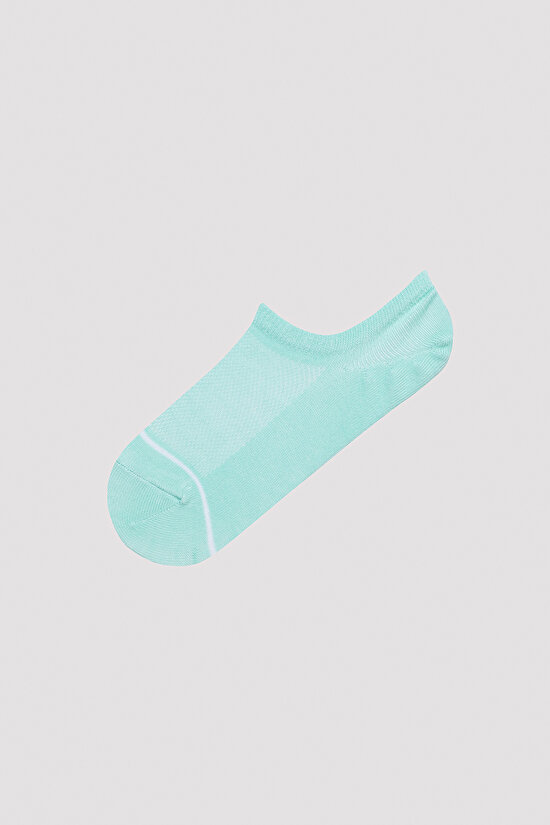 Thin Line Beyaz Mint 3lü Sneaker Çorap - 4