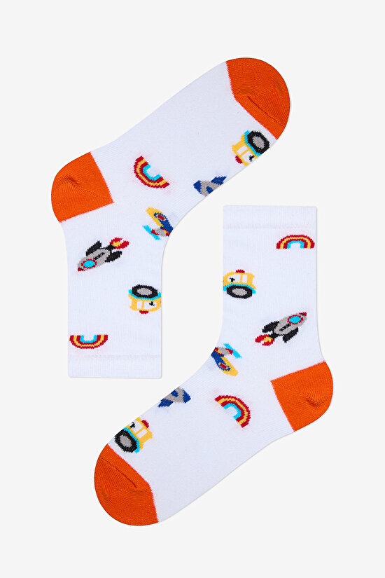 Erkek Çocuk Truck Çok Renkli 4lü Soket Çorap - 3