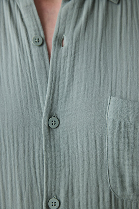 Green Silver Color Shirt PJ Set - 6