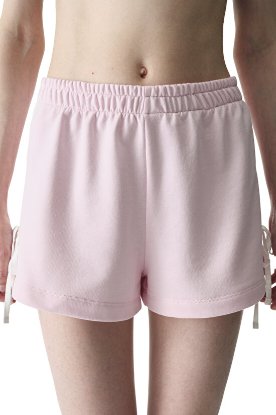Açık Pembe Bow Detailed Şorts - 2