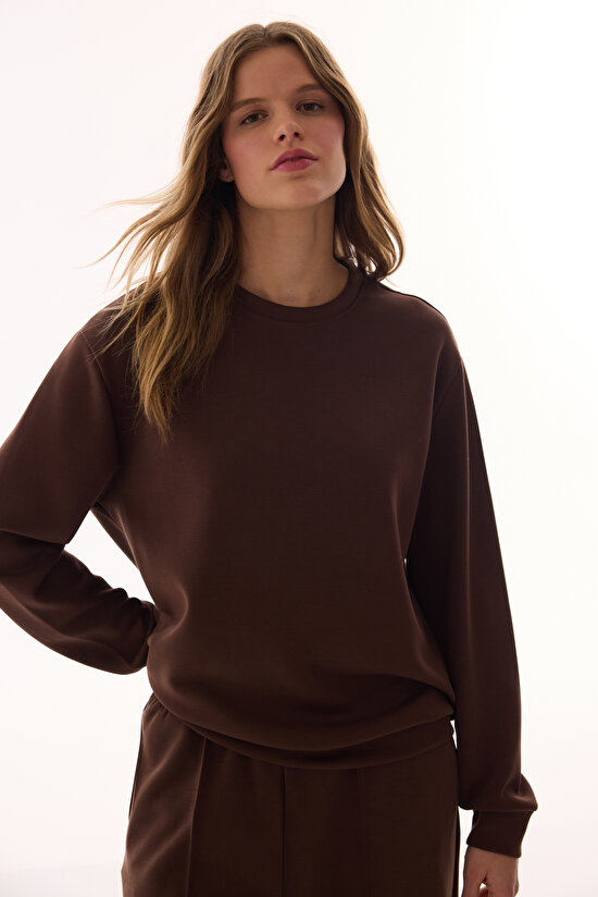 Brown Modal Sweatshirt - 1