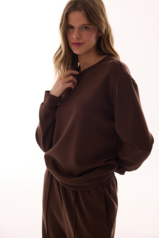 Brown Modal Sweatshirt - 2