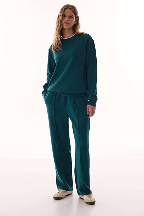 Turquoise Modal Sweatshirt - 5