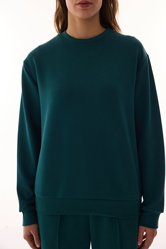 Turquoise Modal Sweatshirt - 6