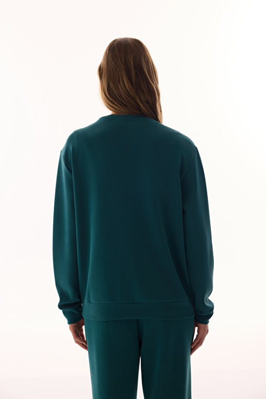 Turquoise Modal Sweatshirt - 7