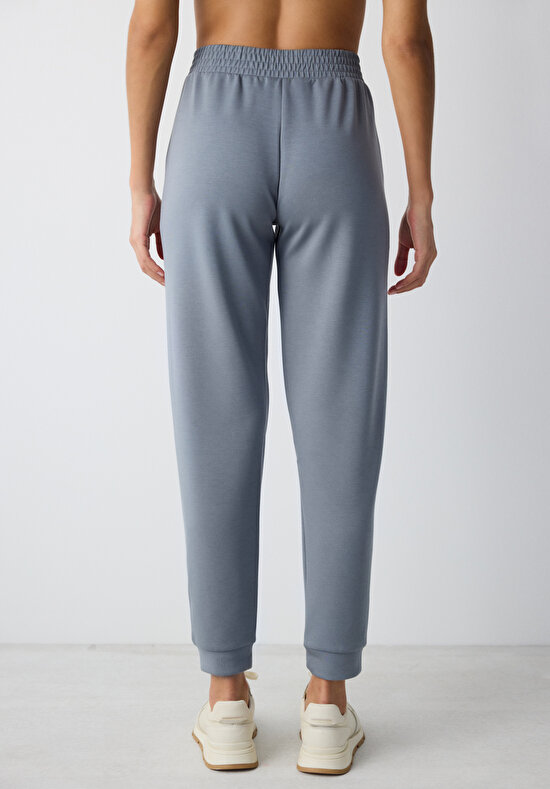 Gri Cep Detaylı Silky Touch Eşofman Altı - 3