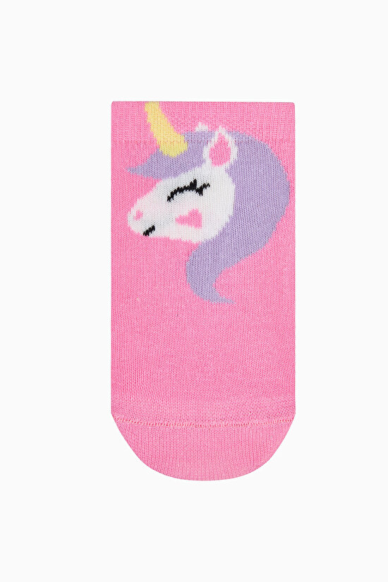 Kız Çocuk Sweet Unicorn Çok Renkli 4lü Patik Çorap - 5