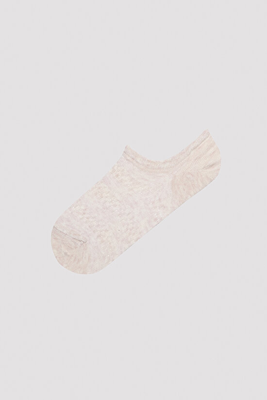 Soft Color Jacquard Beyaz-Mint 3lü Sneaker Çorap - 3