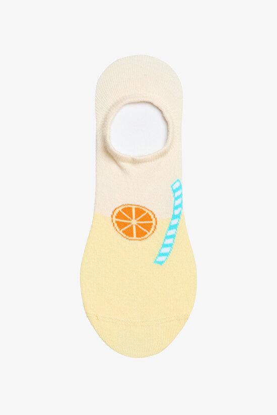 Orange 3lü Bej Beyaz Sneaker Çorap - 4