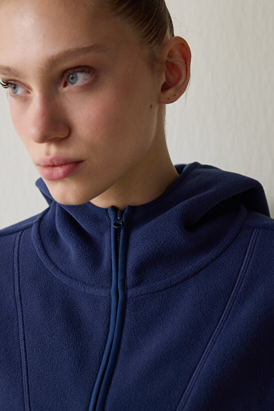 Indigo Thermal Effect Oversized (Loose Fit) Polar Jacket - 6