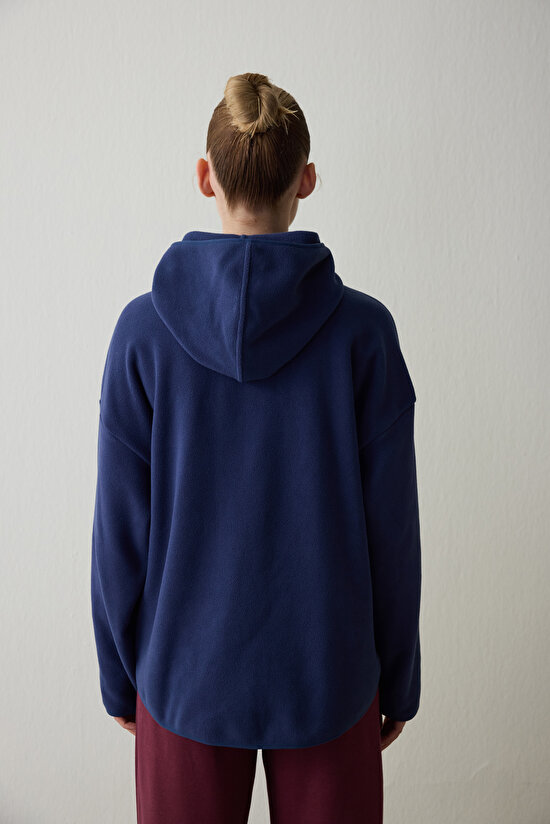 Indigo Thermal Effect Oversized (Loose Fit) Polar Jacket - 7