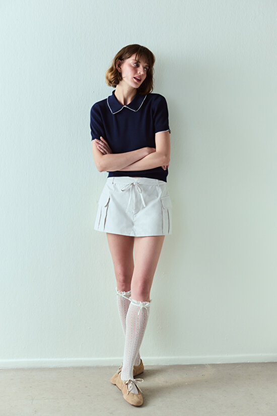 Marshmallow Bow Detail Fishnet Pant Socks - 5