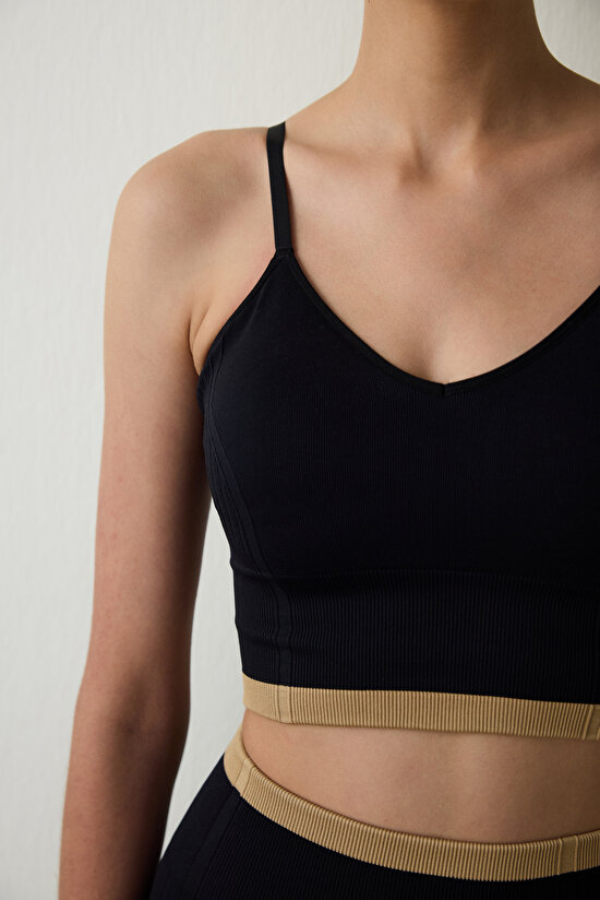 Siyah Dikişsiz Seamless Çapraz Askılı Spor Sütyeni Siyah Dikişsiz Seamless Çapraz Askılı Spor Sütyeni - 4