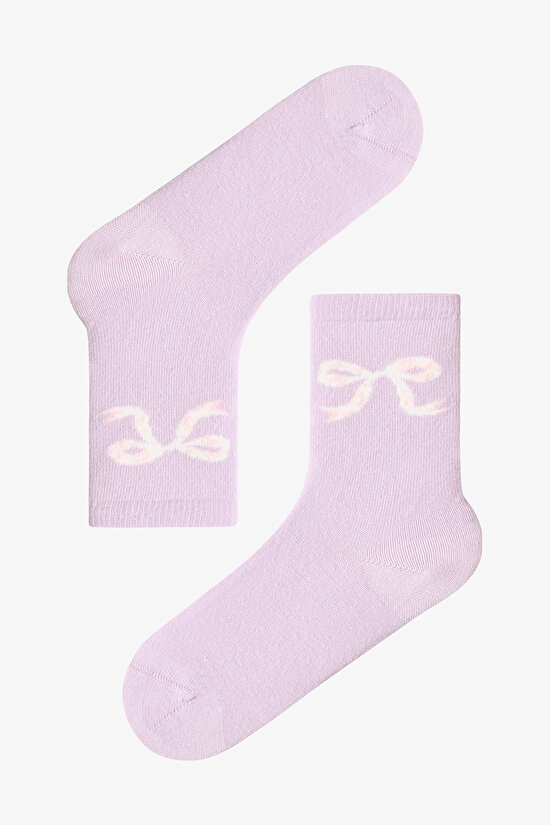 Multicolor Girls Purple Ballerina 4in1 Socket Socks - 4
