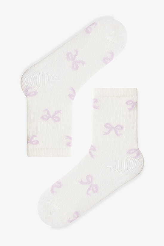 Multicolor Girls Purple Ballerina 4in1 Socket Socks - 5