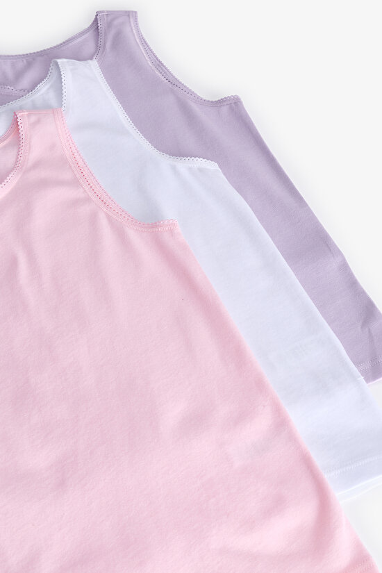Kız Çocuk Basic 3'lü Vest - 5
