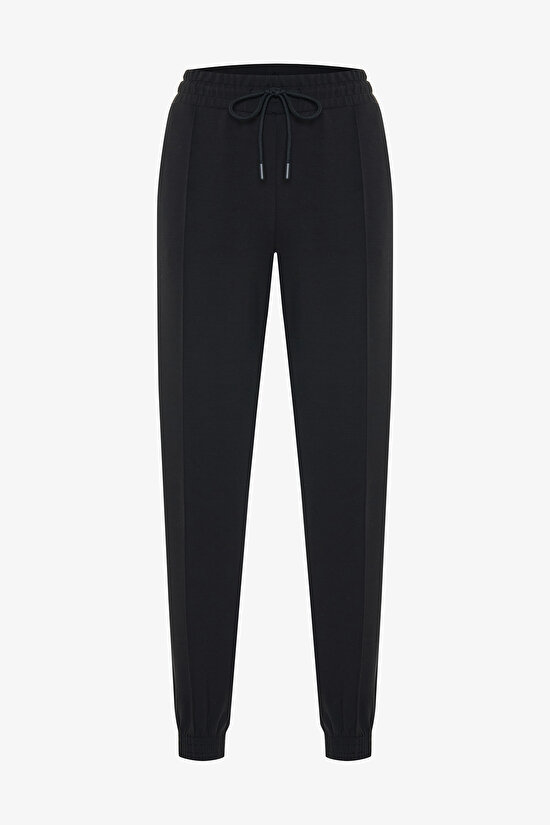 Siyah Silky Feel Normal Bel Jogger - 1