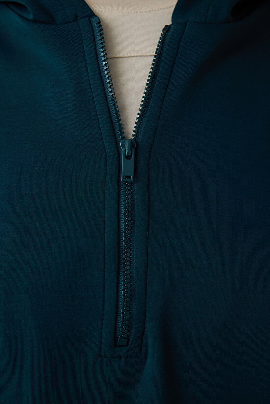 Dark Green Silky Feel Mid Waist Jogger - 6