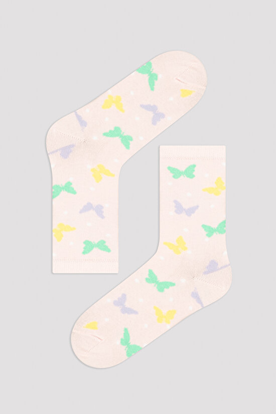 Kız Çocuk Butterfly 3Lü Soket Çorap - 2