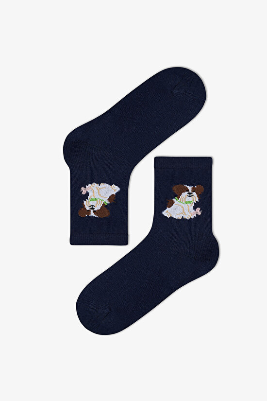 Erkek Çocuk Paws&play Köpek Desenli Pamuklu 4 Çift Soket Çorap - 2