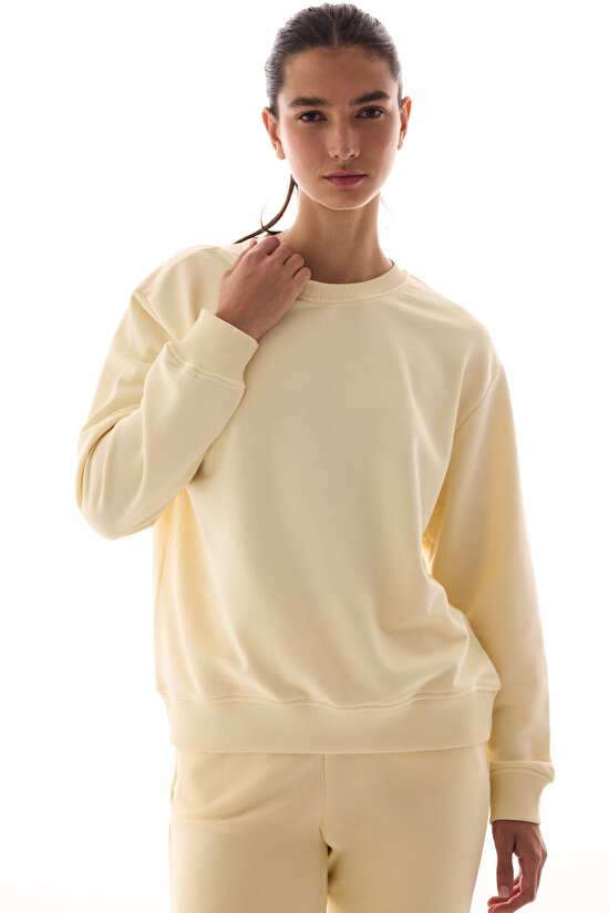 Ekru Oversize Active Sweatshirt - 1