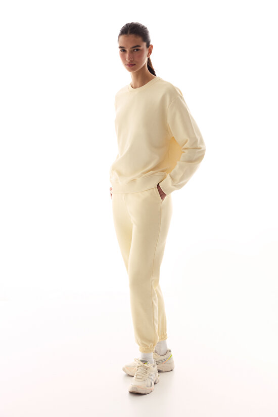 Ekru Oversize Active Sweatshirt - 4