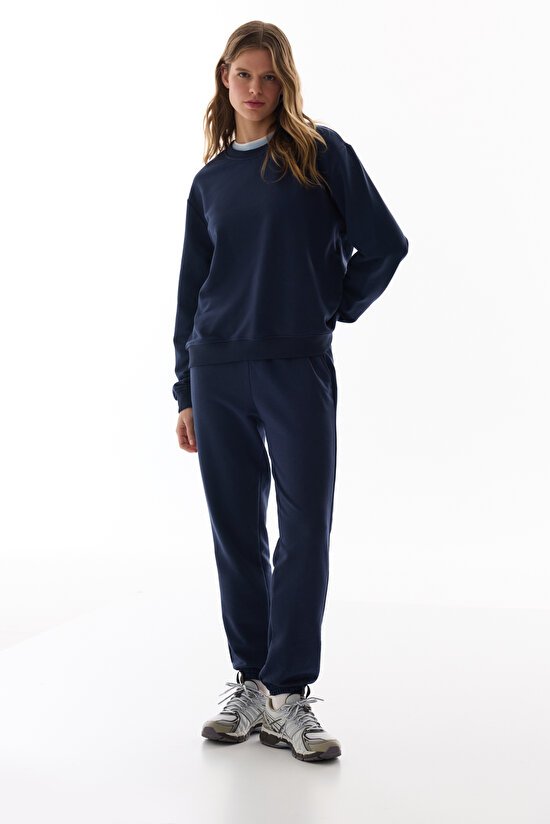 Navy Oversize Active Sweatshirt - 5