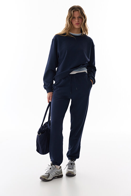 Navy Oversize Active Sweatshirt - 7