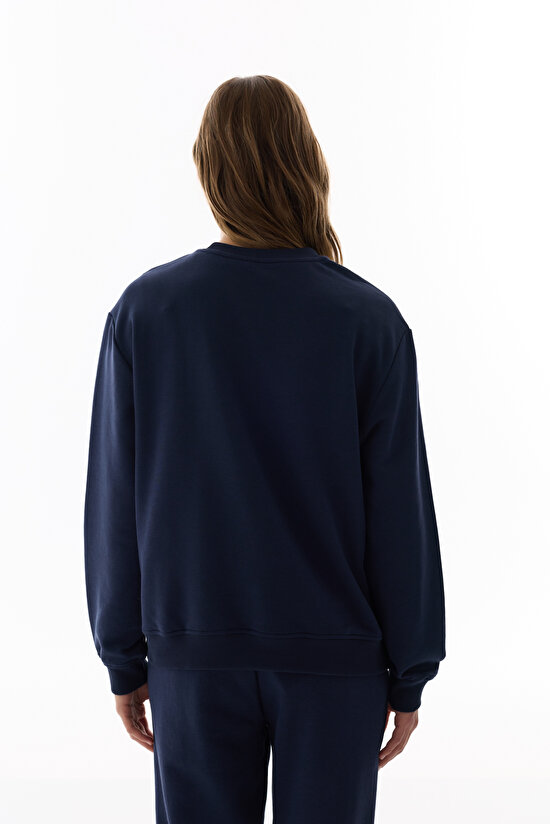 Navy Oversize Active Sweatshirt - 10