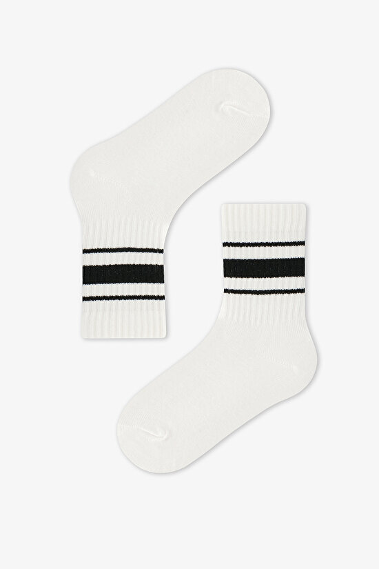 Renkli Erkek Çocuk Basket Point 3'lü Tenis Soket Çorap - 4