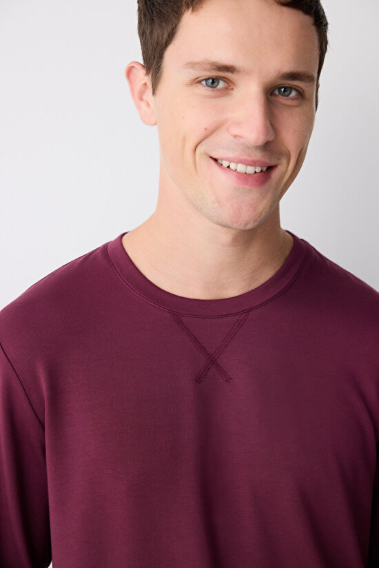 Bordeux Bordo Jogger Pantolon Pijama Takımı - 4