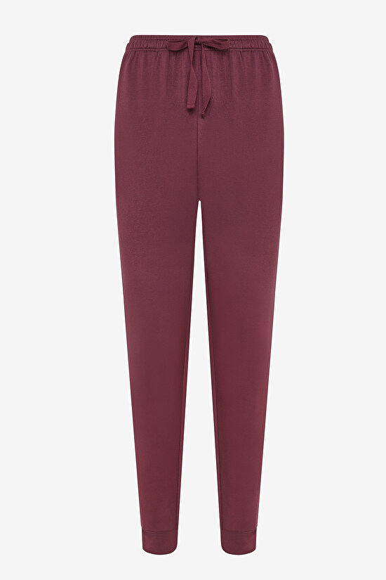 Bordeux Bordo Jogger Pantolon Pijama Takımı - 9
